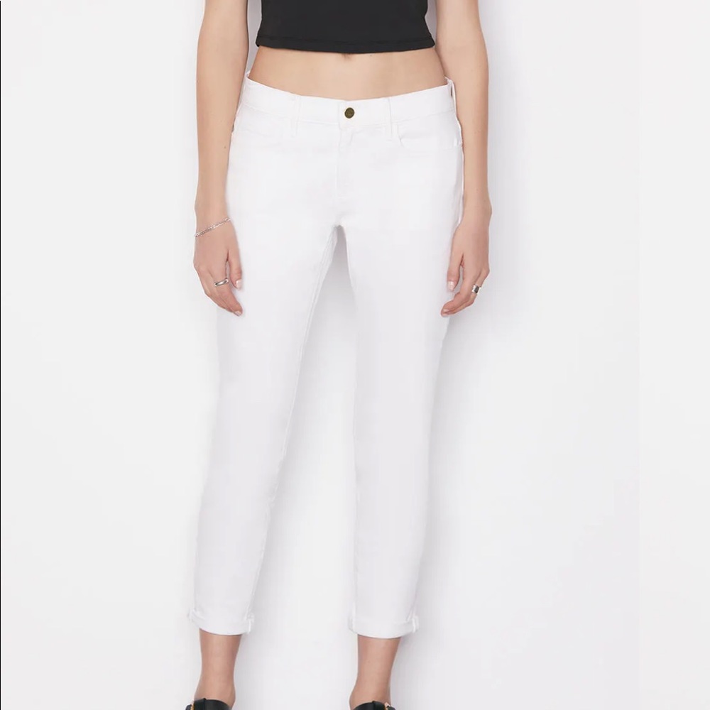 NWT Frame Le Garçon in Blanc Jeans